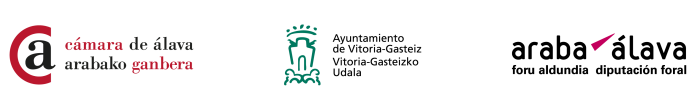 logos Cámara Álava, Ayuntamiento Vitoria-Gasteiz, Diputación Álava